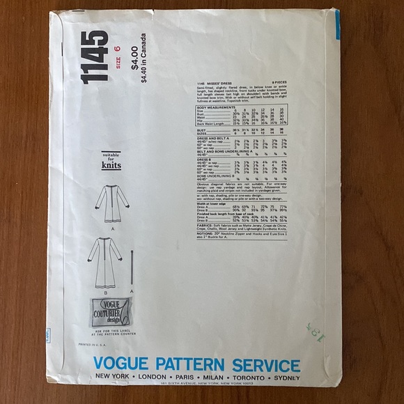 VTG Vogue Couturier Design Jean Muir Uncut Sewing Pattern - Picture 2 of 9